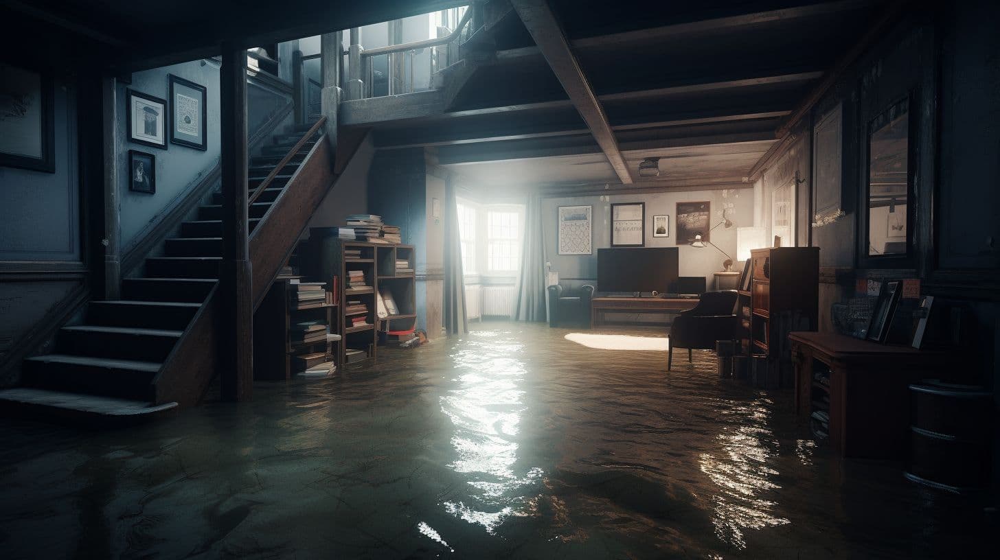 Canadian homeowner dealing with basement flooding and water damage remediation