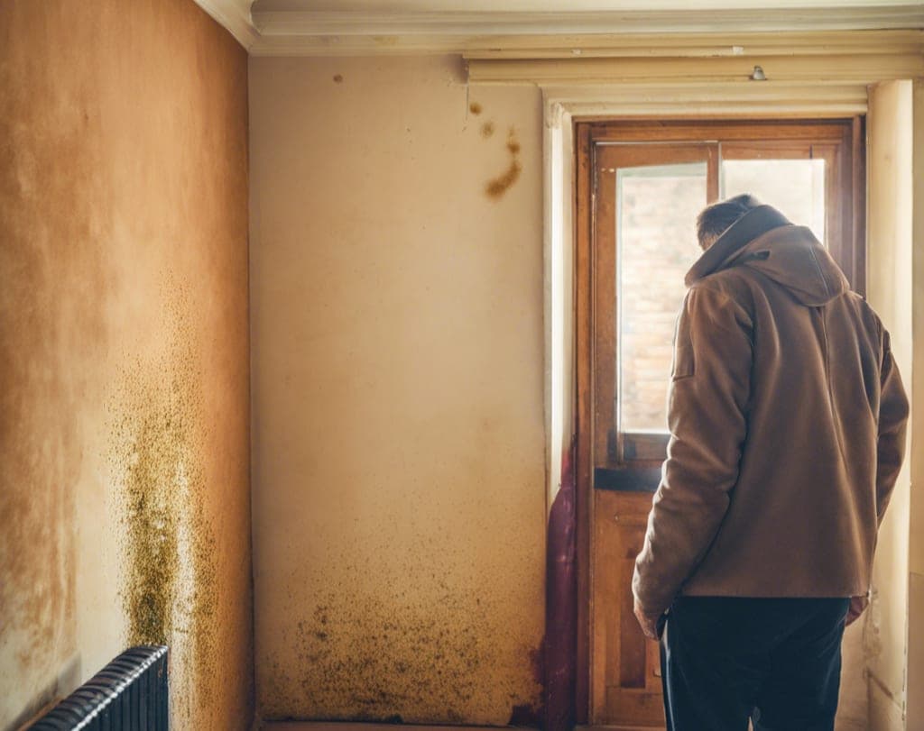 Tenant discovering mould growth in a Winnipeg rental property